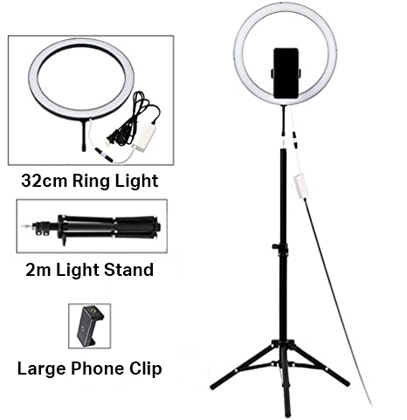 Beauty LED Ring Light 32cm with 2m stand