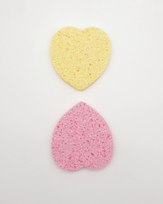 Ruby Rose Heart Shape Facial Sponges (x2)