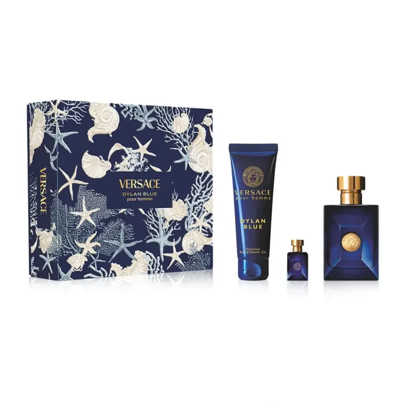 Versace Dylan Blue Gift Set (Eau De Toilette 100ml + 5ml + Shower Gel)