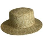 Straw Beach Hat - Basic Round With White Band