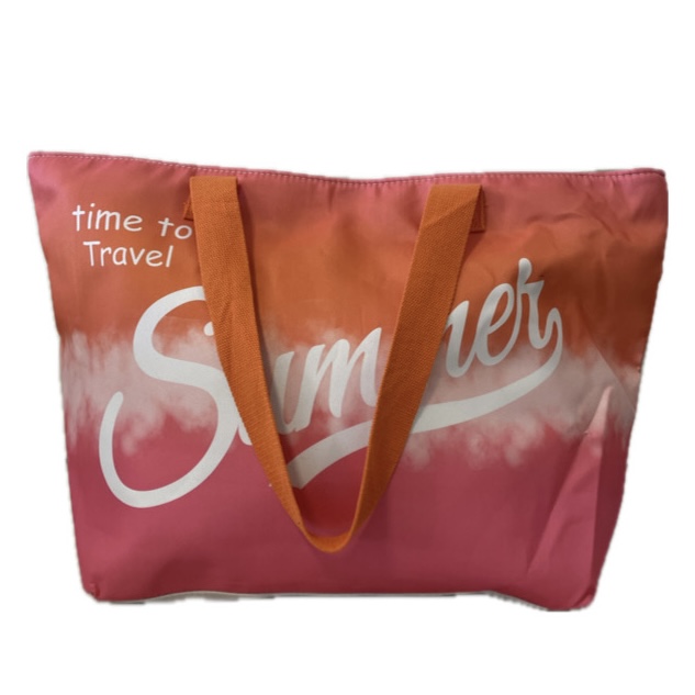 Summer Beach Bag - Orange & Pink