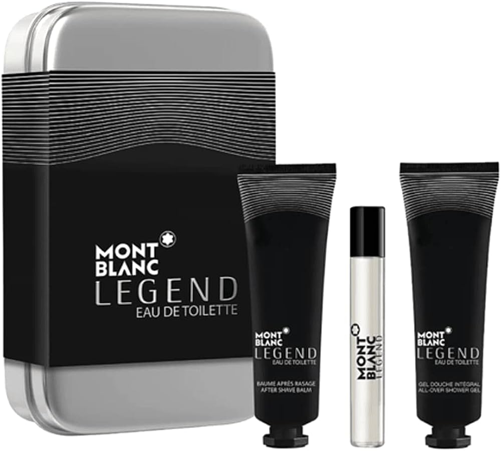 Mont Blanc Legend Gift Set (Eau De Toilette 7.5ml + After Shave + Shower Gel)