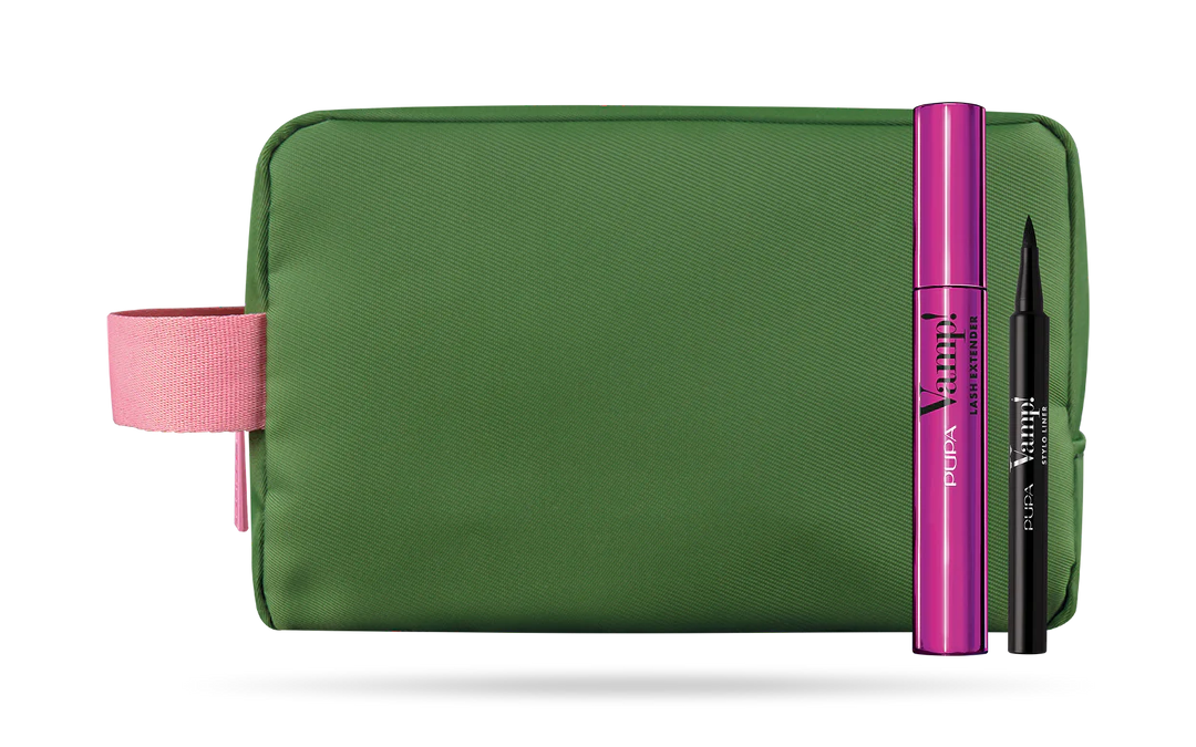 Pupa Kit (Vamp! Lash Extender Mascara + Stylo Liner + Pouch)