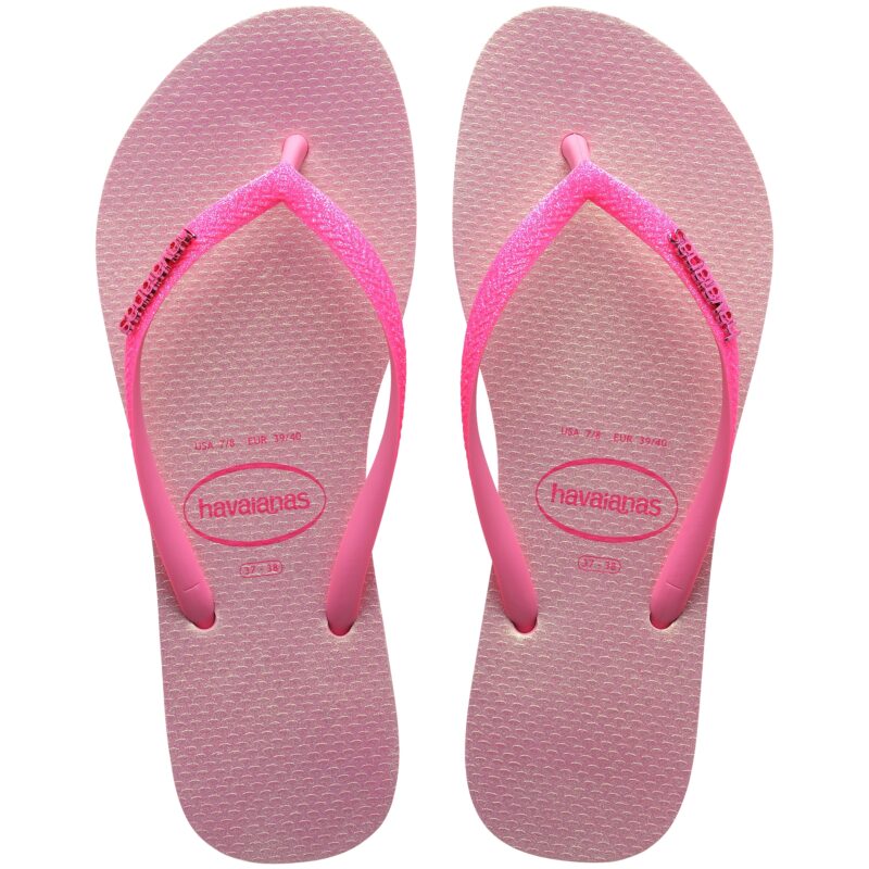 Havaianas Slim Glitter Iridescent Pink Lemonade