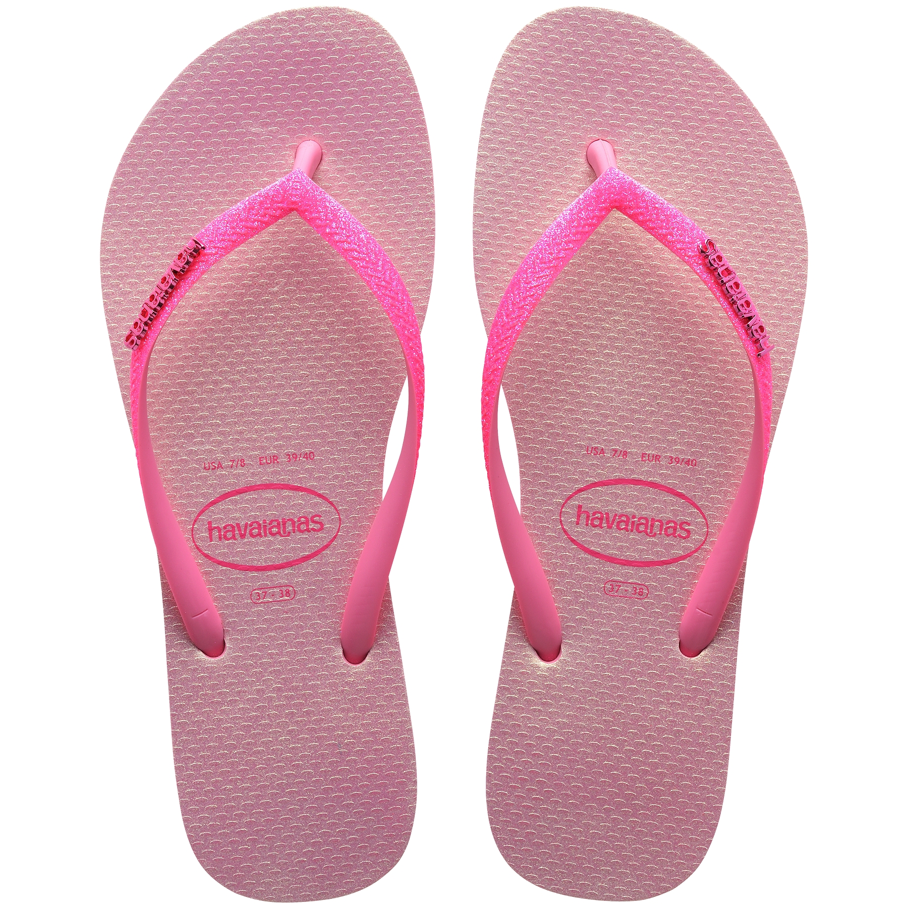 Havaianas Slim Glitter Iridescent Pink Lemonade