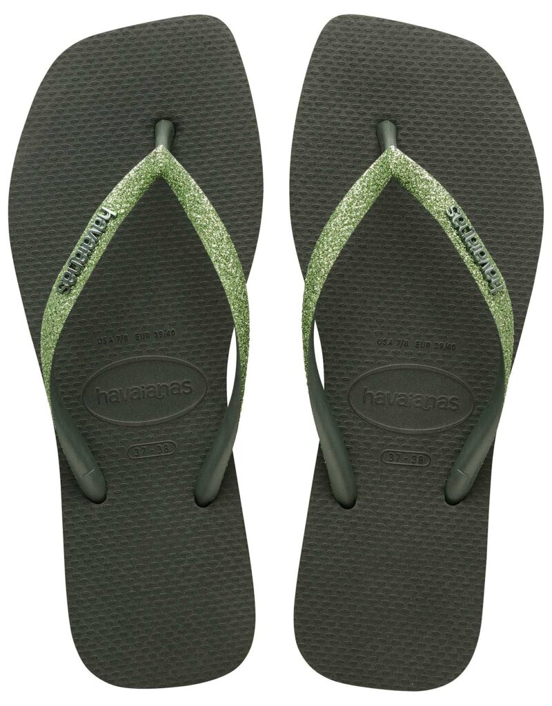 Havaianas Square Glitter Olive Green