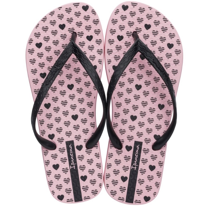 IPanema Heart Shapes Thong Pink Black