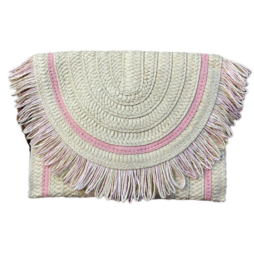 Beige & Baby Pink Pouch
