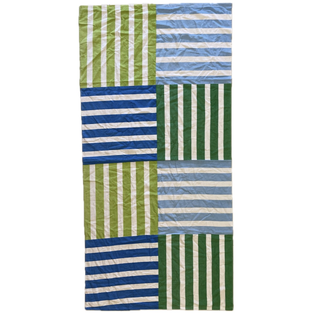 Multicolor Square Stripes Beach Towel 02
