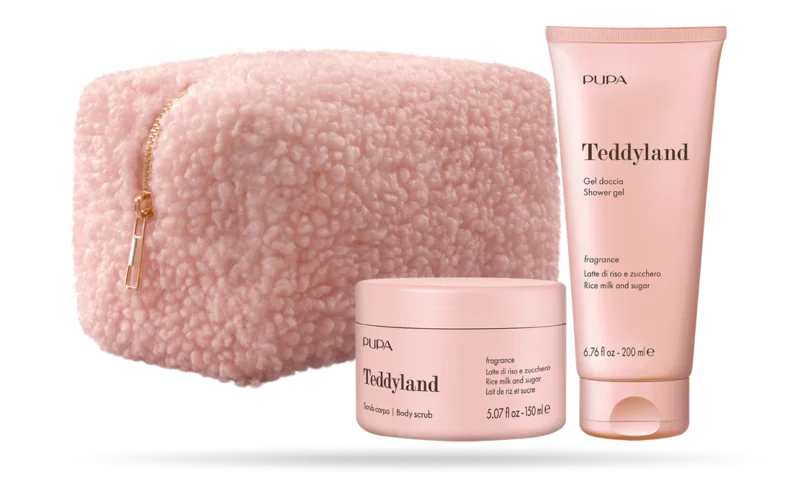 Pupa Teddyland Kit (Shower Gel + Body Scrub) - Rice Milk & Sugar