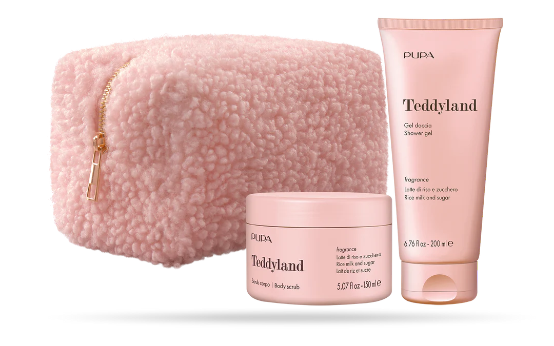 Pupa Teddyland Kit (Shower Gel + Body Scrub) - Rice Milk & Sugar