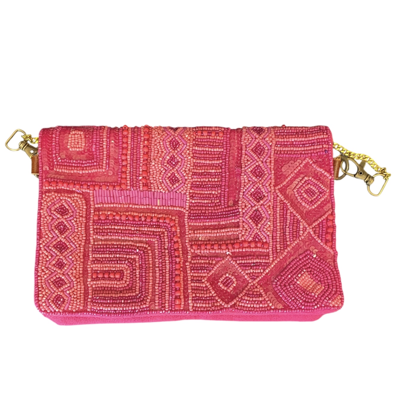 Fuchsia Beaded Bag