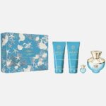 Versace Dylan Turquoise Gift Set (Eau De Toilette 100ml + 5ml + Shower Gel + Body Lotion)