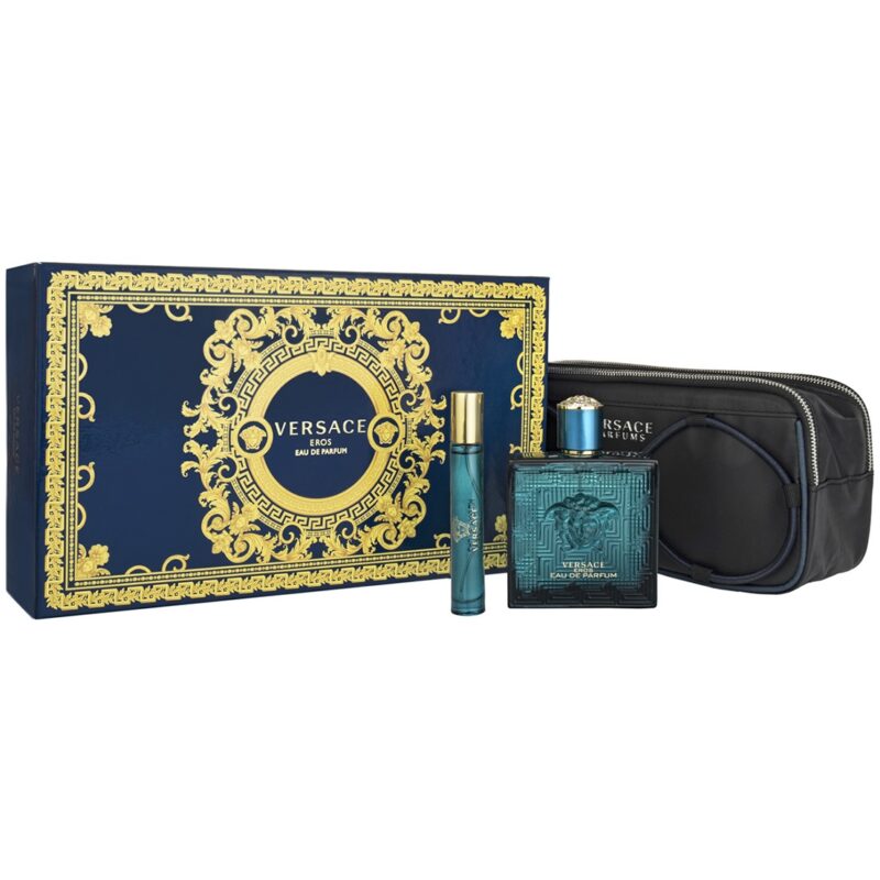 Versace Eros Gift Set (Eau De Toilette 100ml + 10ml + Pouch)