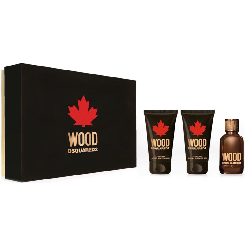 DSquared2 Wood Gift Set (Eau De Toilette 50ml + Shower Gel + After Shave)