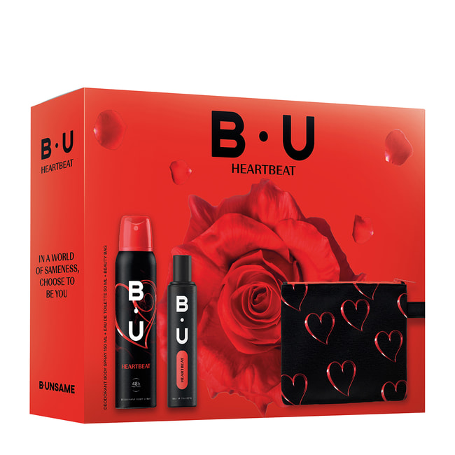 B.U Heartbeat Gift Set (Eau De Toilette 50ml + Deodorant + Bag)