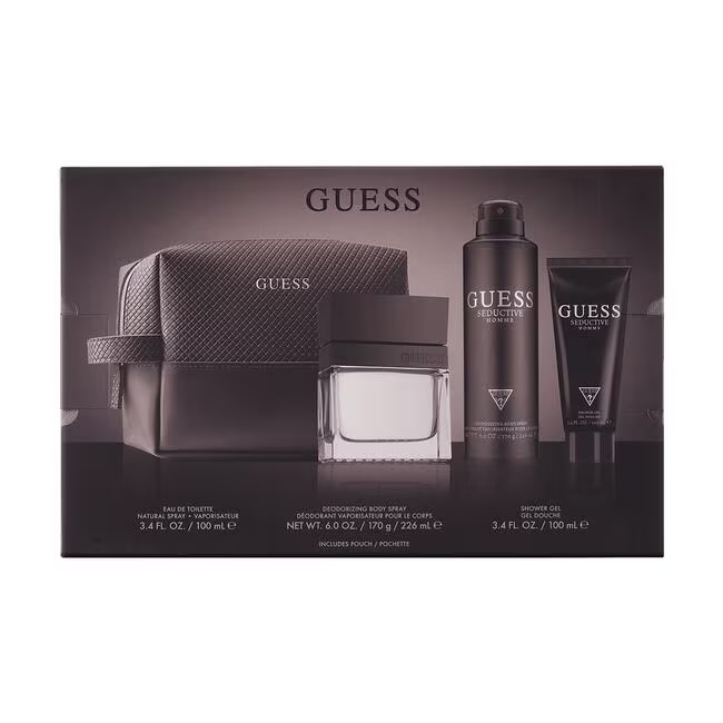 Guess Seductive Homme Gift Set (Eau De Toilette 100ml + Deodorant + Shower Gel + Bag)