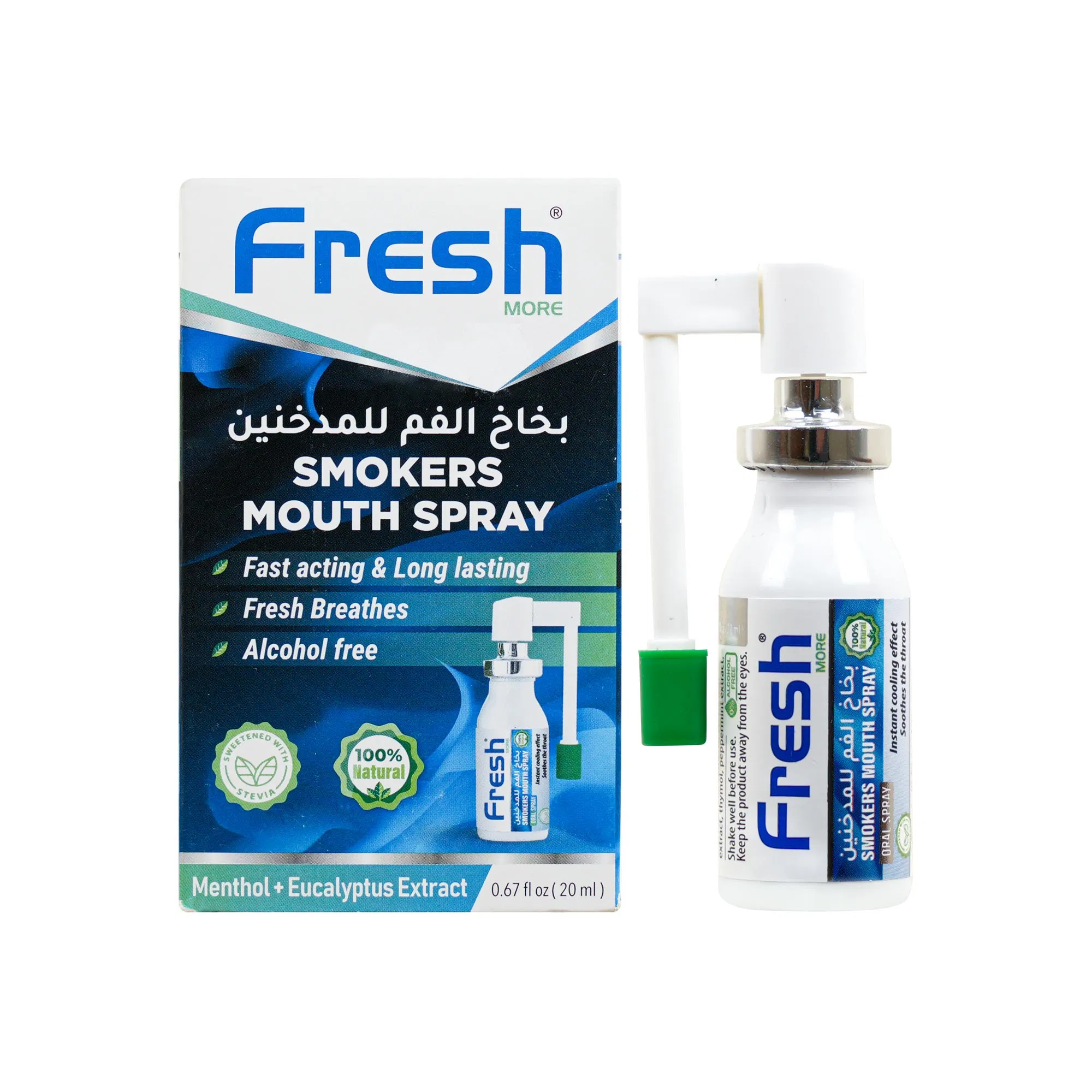 Fresh More Smokers Mouth Spray 20ml (Menthol + Eucalyptus Extract)