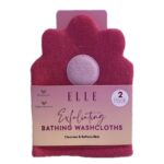 Elle Exfoliating Bathing Washcloths Cleanses & Softens Skin