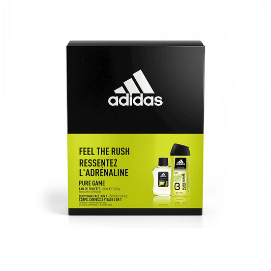 Adidas Feel The Rush Pure Game Gift Set (Eau De Toilette 100ml+Shower Gel)
