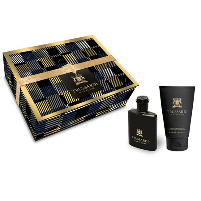 Trussardi Black Extreme Gift Set (Eau De Toilette 50ml + Shower Gel)