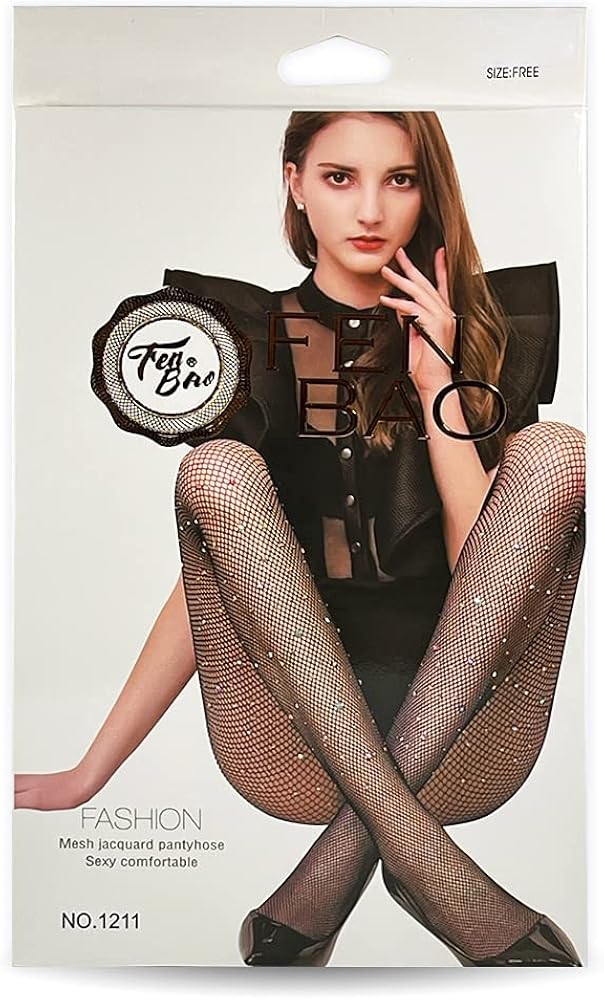 FenBao Strass-ed Fishnet Fashion Collant