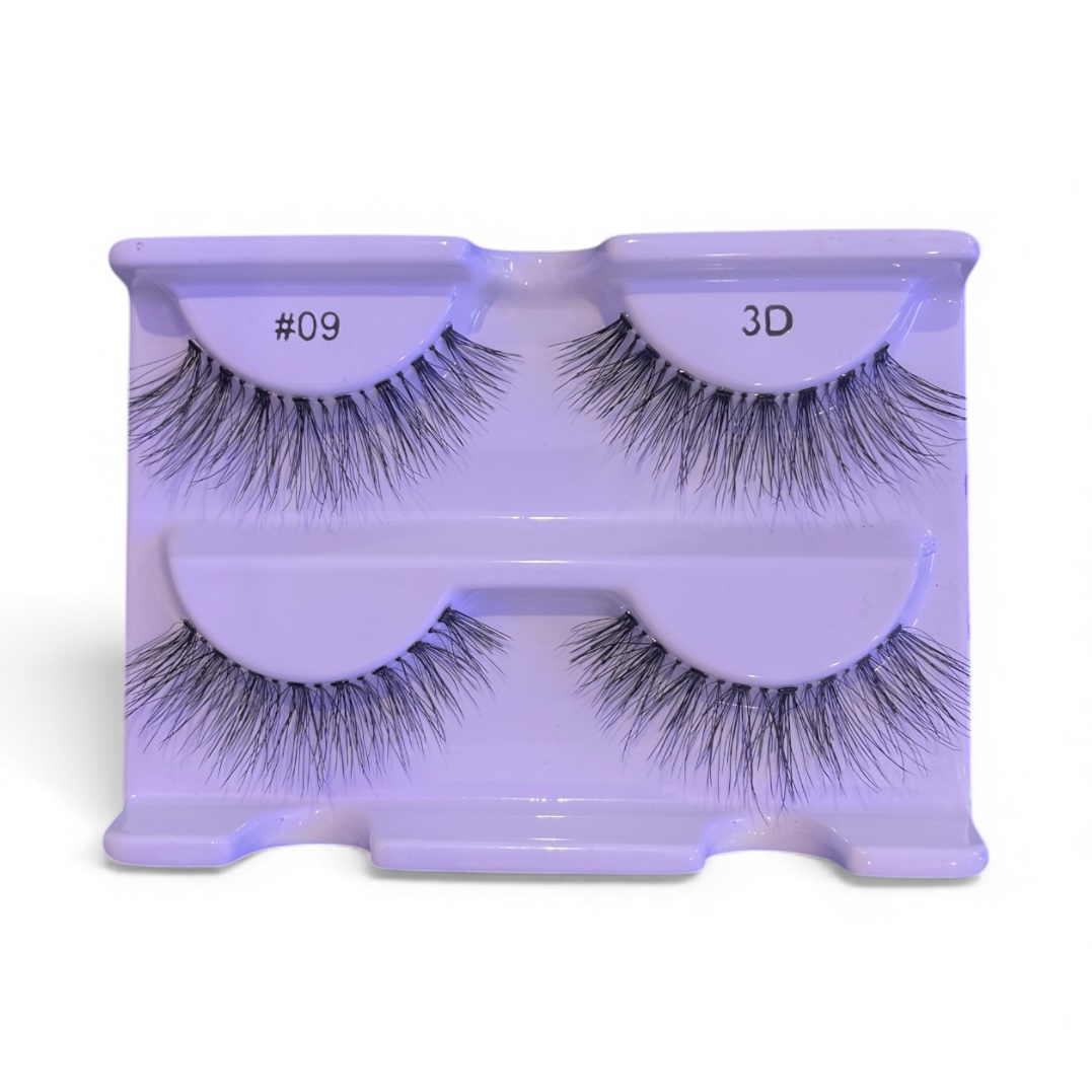 Pretty Lady 3D Double Lashes Human Hair 09 (2 Pair)
