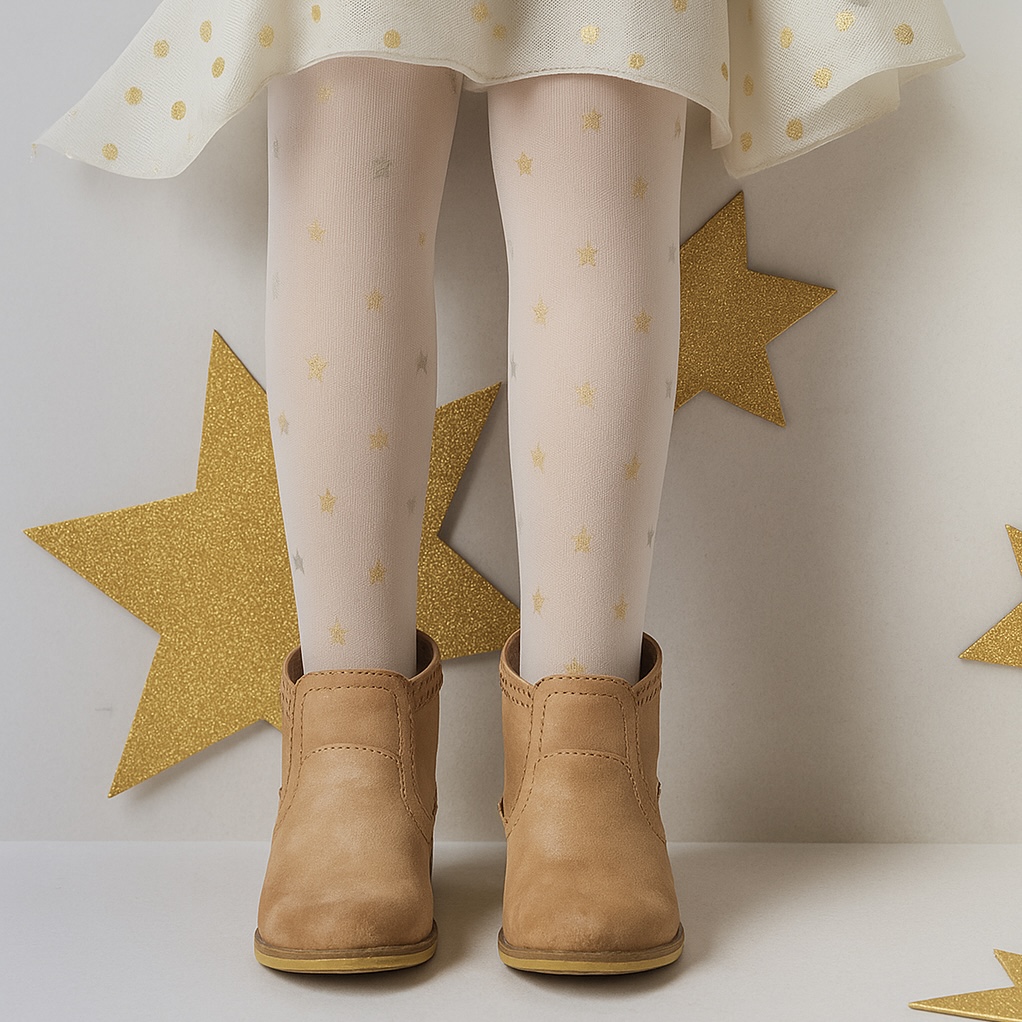 Marie France Junior Vedette Off White/Dore' Argent