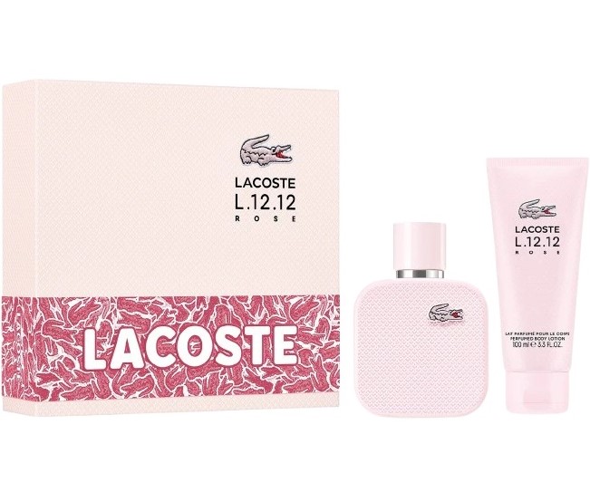 Lacoste L.12.12 Rose Gift Set (Eau De Parfum 50ml+Body Lotion)