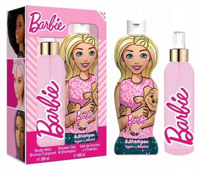 Barbie Gift Set Body Mist 200ml + 2in1 Shower Gel & Shampoo 400ml