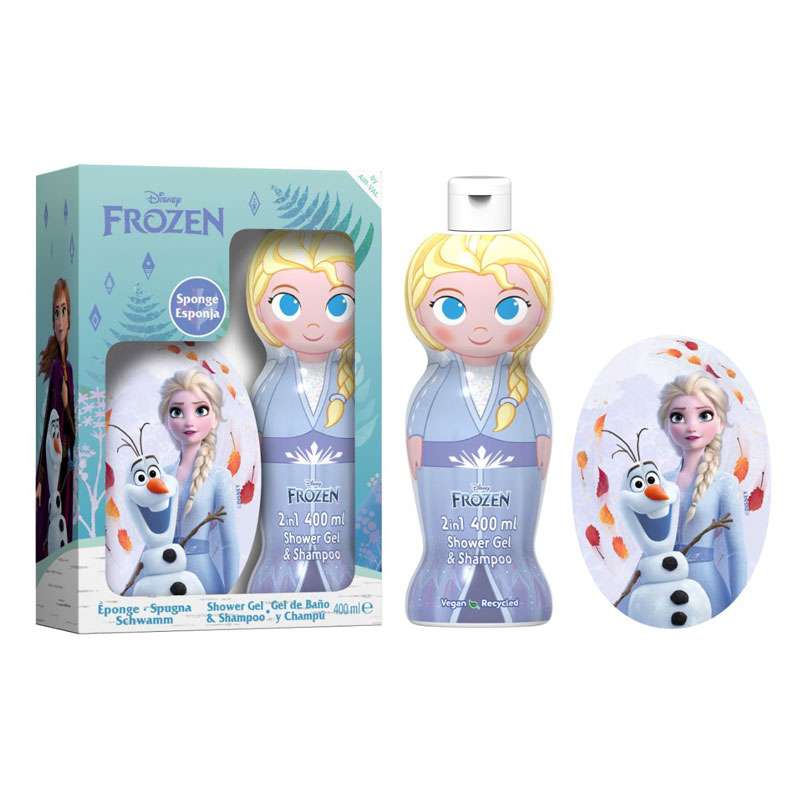 Frozen Elsa Gift Set 2in1 Shower Gel & Shampoo 400ml + Sponge