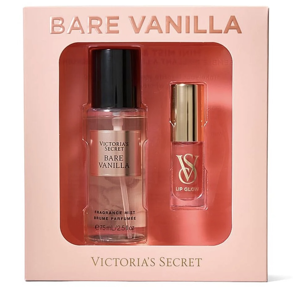 Victoria's Secret Bare Vanilla Gift Set (Fragrance Mist + Lip Glow)