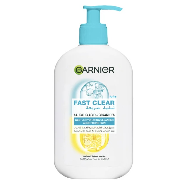 Garnier Fast Clear Salicylic Acid + Ceramides Gentle Hydrating Cleanser 250ml