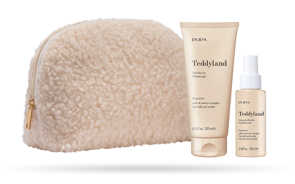 Pupa Teddyland Beauty Kit (Shower Gel + Scented Water) - Oat Milk And Vanilla