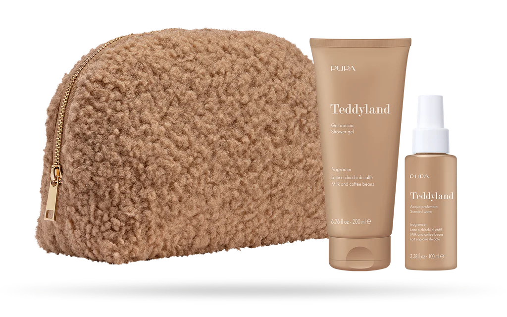 Pupa Teddyland Beauty Kit (Shower Gel + Scented Water) - Milk And Coffee Beans