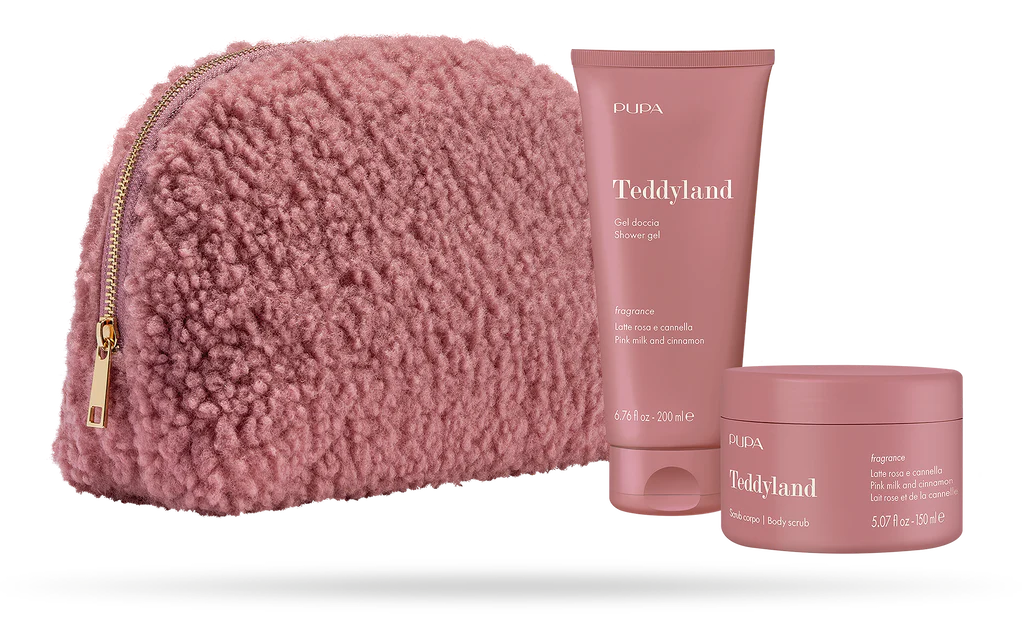 Pupa Teddyland Beauty Kit (Shower Gel + Body Scrub) - Pink Milk And Cinnamon