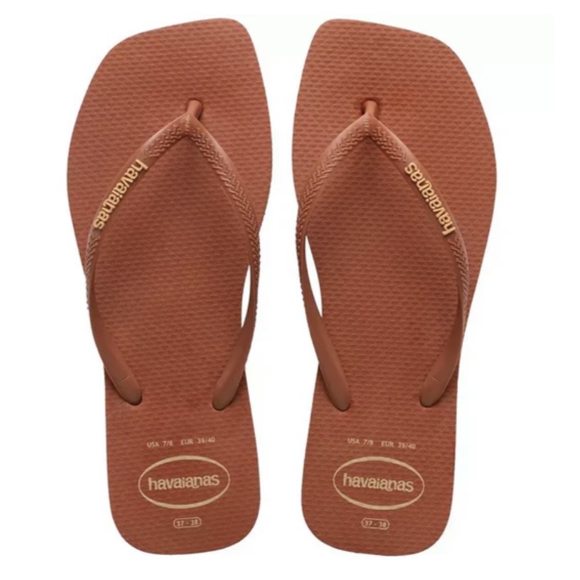 Havaianas Slim Square Logo Pop-Up Rust