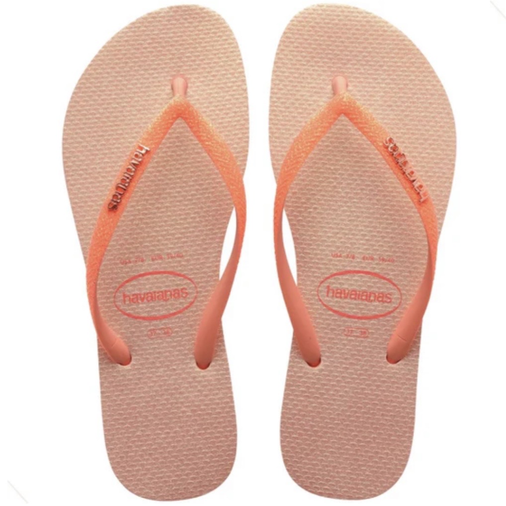 Havaianas Slim Glitter Iridescent Peach