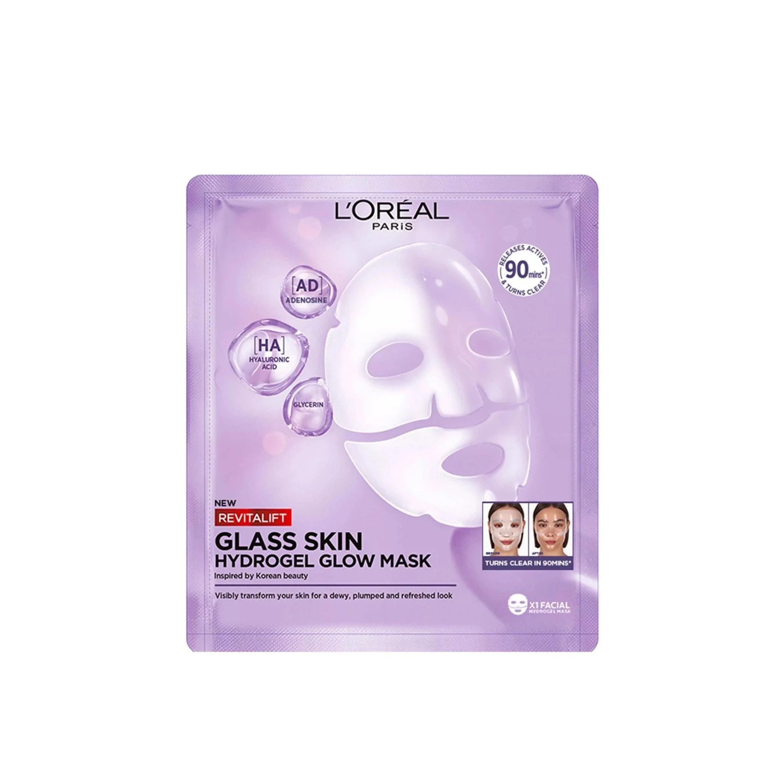 L'oreal Revitalift Glass Skin Hydrogel Glow Mask