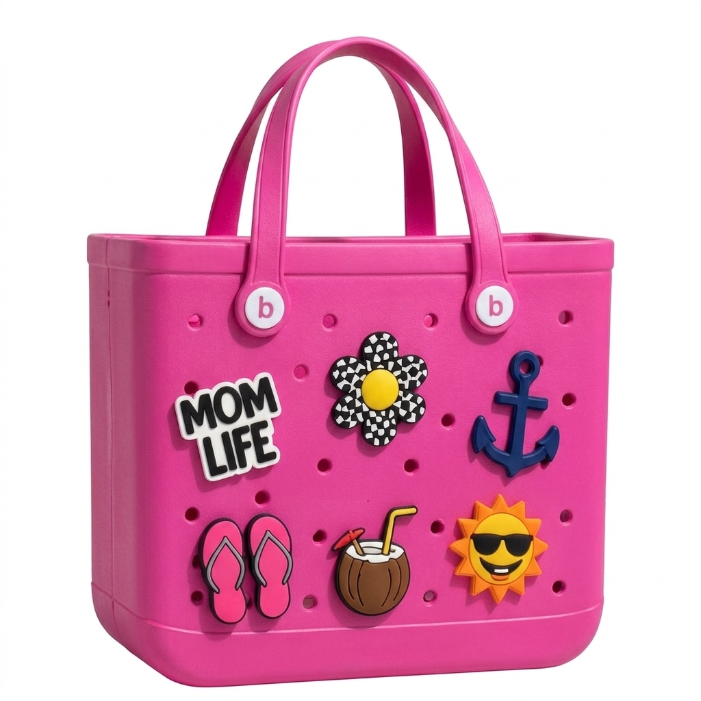 Waterproof EVA Beach Bag - Fuchsia