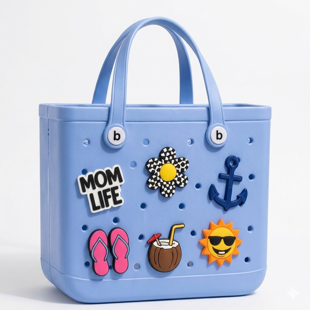 Waterproof EVA Beach Bag - Sky Blue