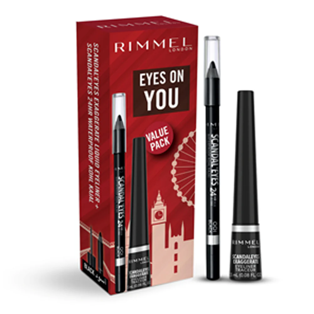 Rimmel Eyes On You Gift Set (Scandal'Eyes Exaggerate Liquid Eyeliner + WP Kohl Kajal)