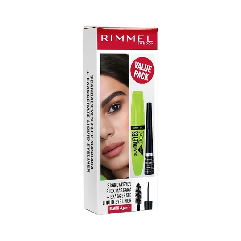 Rimmel Bold Eyes Gift Set (Scandal'Eyes Flex Mascara + Exaggerate Liquid Eyeliner)