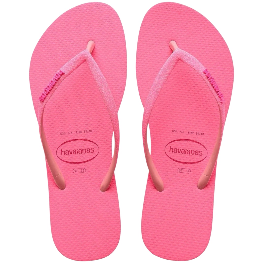 Havaianas Slim Glitter Neon Macaron Pink