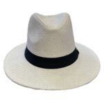 White Beach Hat With Black Band (57)