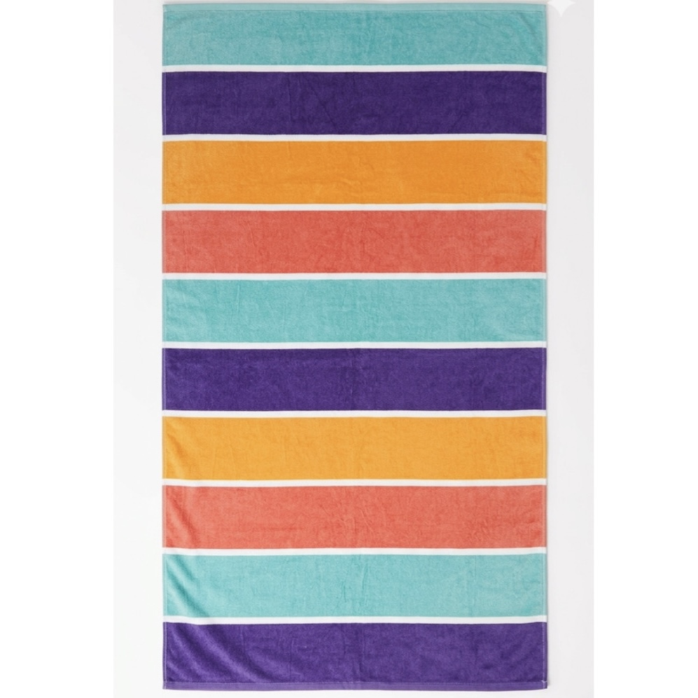 Colorful Stripes Beach Towel
