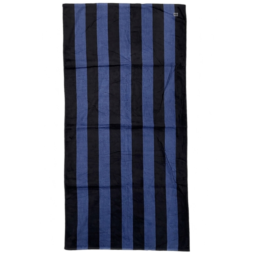 Black & Blue Stripes Beach Towel