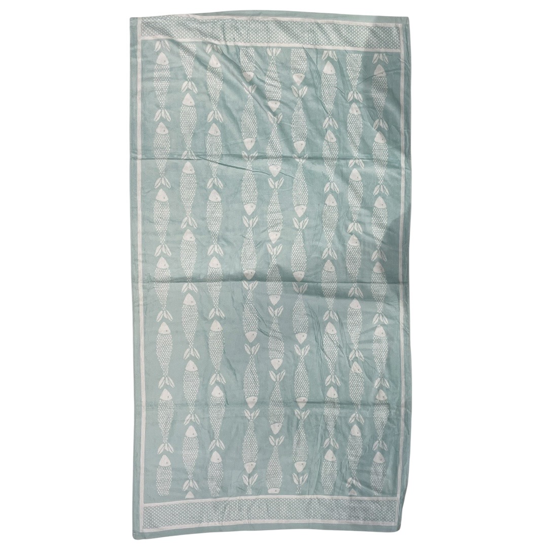 Mint Fishes Beach Towel