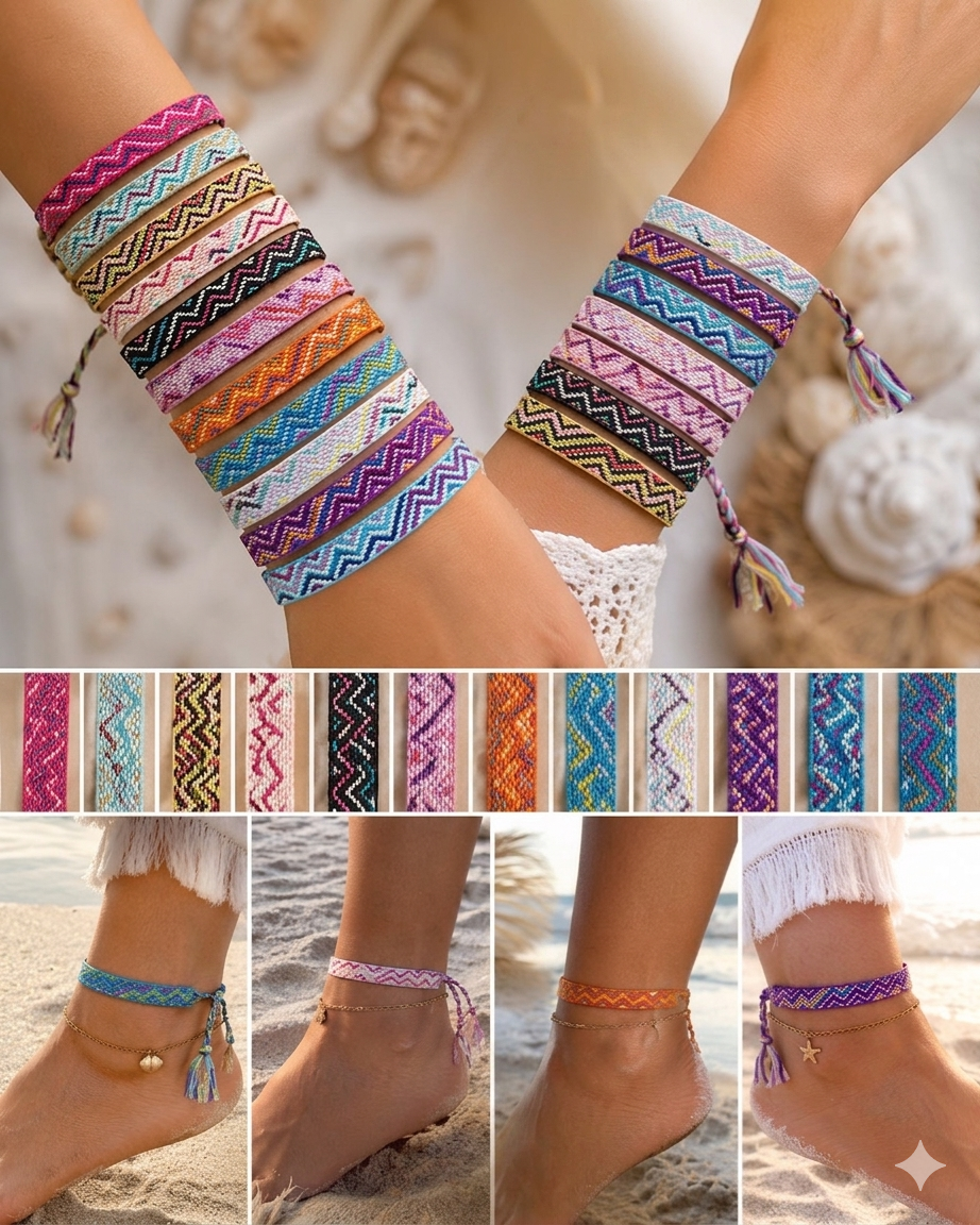 Colorful 2in1 Bracelets & Anklets