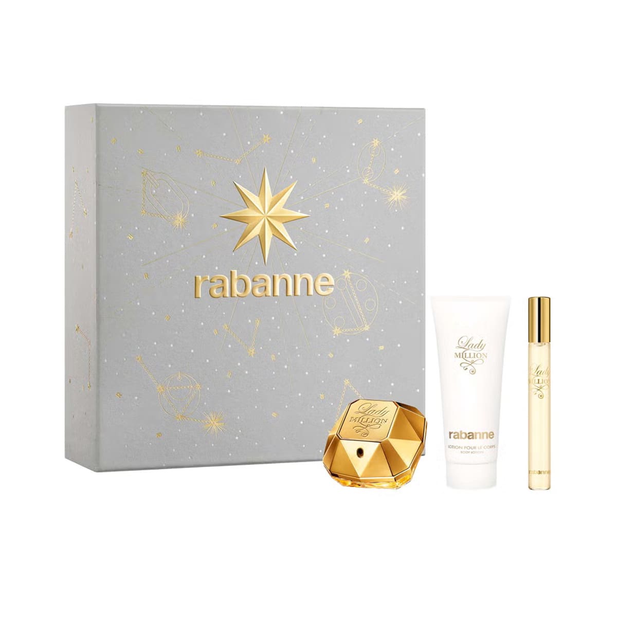 Paco Rabanne Lady Million Gift Set (Eau De Parfum 50ml + 10ml + Body Lotion)